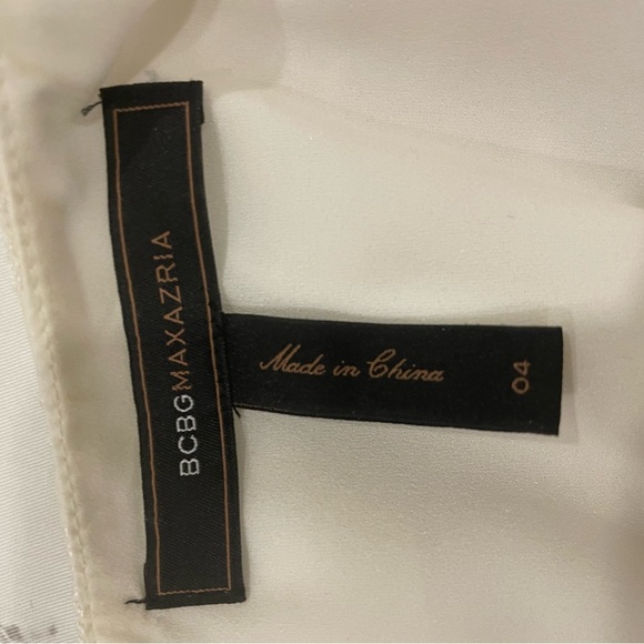 BCBG Beige Beaded Lace Dress - Picture 4 of 4